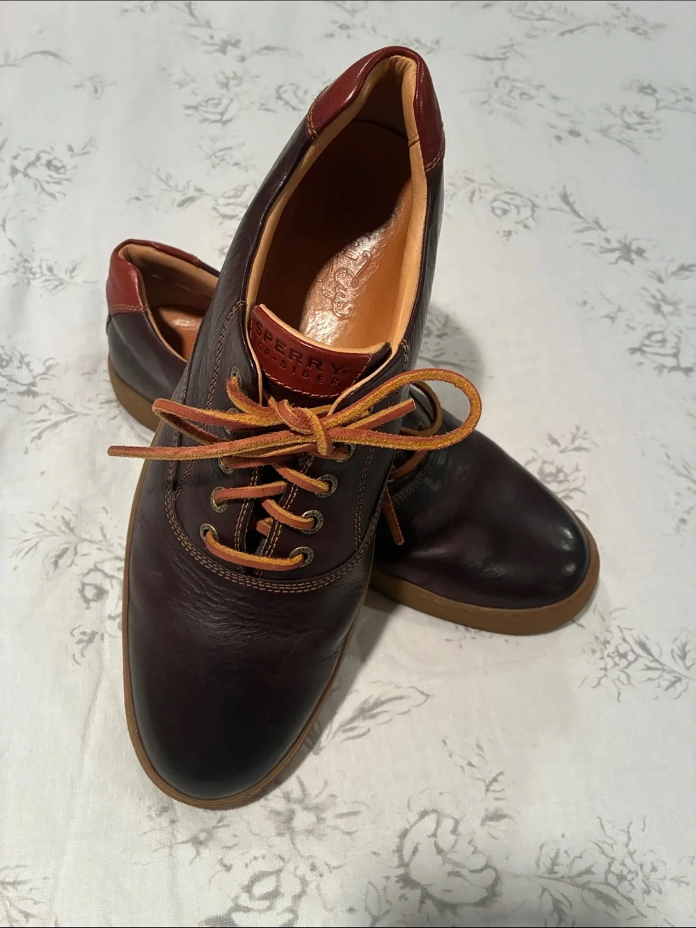SPERRY GOLD CUP TOP SIDE BROWN LEATHER MENS 11.5M SHOES